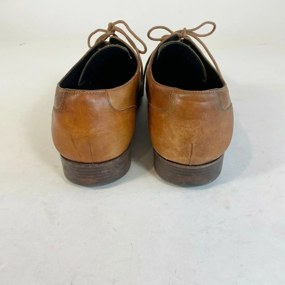 Cole Haan Men Henry Grand Cap Toe Oxford Dress Shoes Brown US 10M Leather C24519